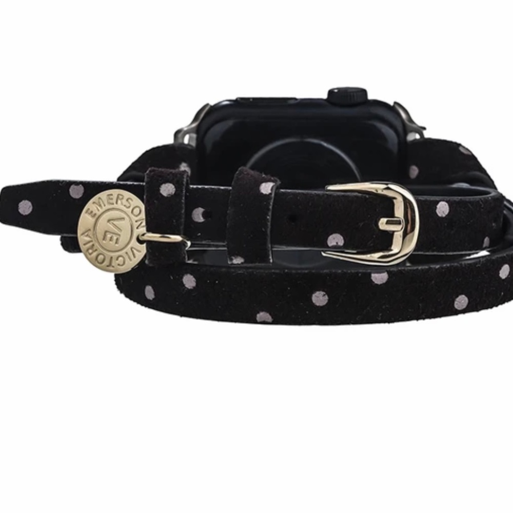 Apple Watch Strap Black Polka Dot Victoria Emerson
